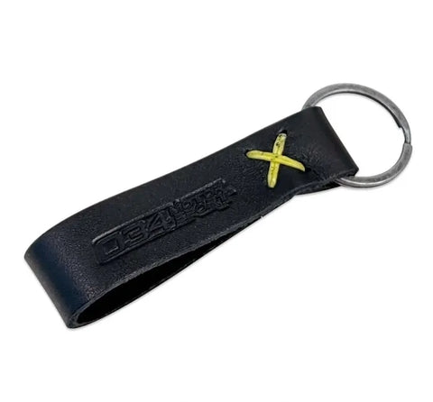034Motorsport Embossed Leather Key Chain