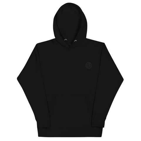 CS Classic Embroidered Double Black Hoodie
