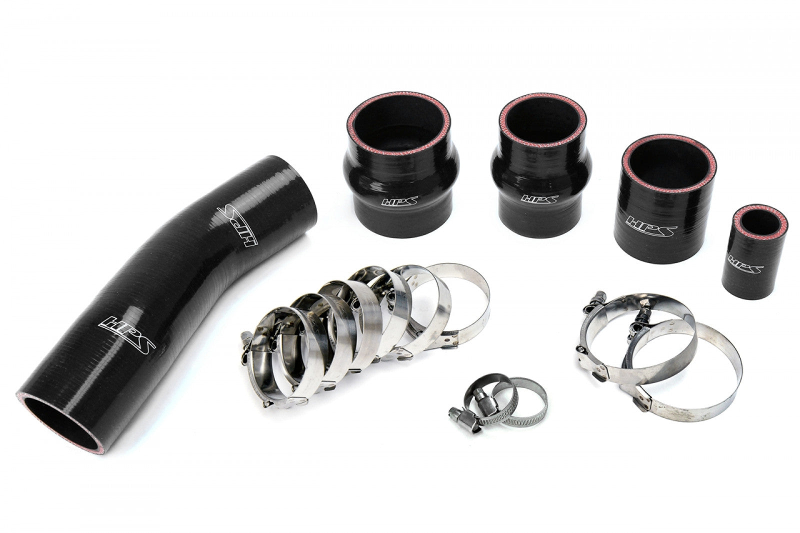 HPS Performance High Temp Reinforced Silicone Intercooler Hose Boots Kit, Black, 57-1420-BLK main image 0