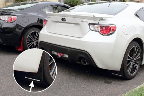 Rally Armor 02-07 Subaru RS/2.5i/WRX/STI (06-07 Wagon Req. Front Flap Mod.) Black Mud Flap BCE Logo