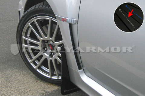 Rally Armor 02-07 Subaru RS/2.5i/WRX/STI (06-07 Wagon Req. Front Flap Mod.) Black Mud Flap BCE Logo