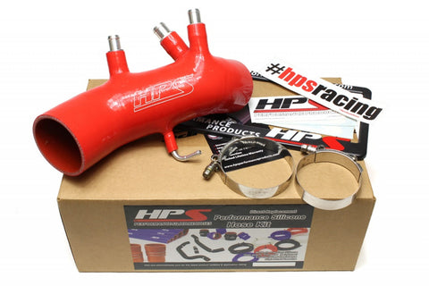 HPS Red Reinforced Silicone Post MAF Air Intake Hose Kit for Toyota 86-92 Supra 7MGTE Turbo