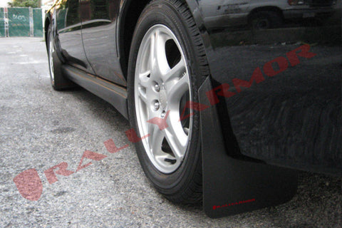 Rally Armor 02-07 Subaru RS/2.5i/WRX/STI (06-07 Wagon Req. Front Flap Mod.) Black Mud Flap BCE Logo