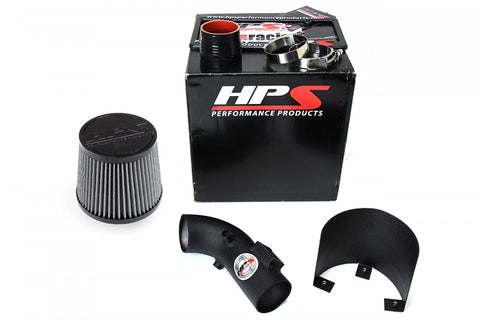 HPS Black Shortram Air Intake Kit Heat Shield Cool Short Ram SRI 827-163WB