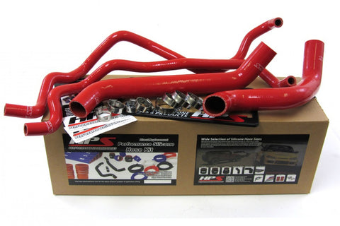HPS Red Reinforced Silicone Radiator Heater Hose Kit for Jeep 07-11 Wrangler JK 3.8L V6 Left Hand Drive