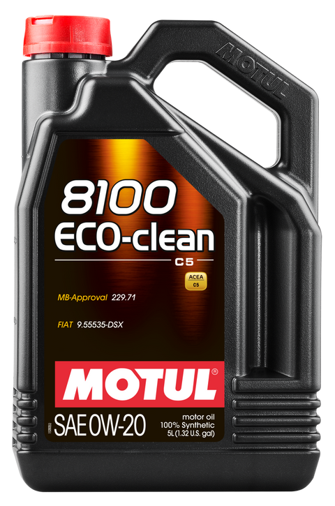 Motul 5L Synthetic Engine Oil 8100 0W20 Eco-Clean