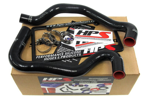 HPS Black Reinforced Silicone Radiator Hose Kit Coolant for Ford 11-13 Fiesta 1.6L