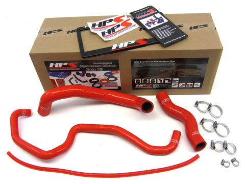 HPS Nissan 370Z & Infiniti G35 Coupe & Sedan High Temp Reinforced Silicone Radiator Hose Kit Coolant OEM Replacement - Red