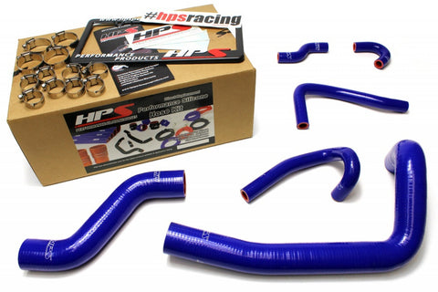 HPS Blue Reinforced Silicone Radiator and Heater Hose Kit Coolant for Mazda 93-95 RX7 FD3S