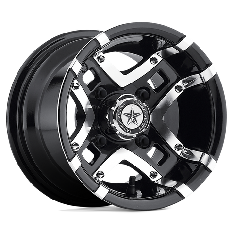 FA123 Prestige Cast Aluminum Wheel in Gloss Black Machined Finish from Fairway Alloys Wheels - View 1