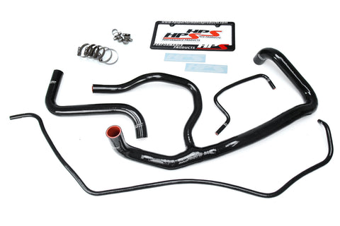 HPS Black Reinforced Silicone Radiator Hose Kit Coolant for Chevy 14-17 Silverado V8 5.3L