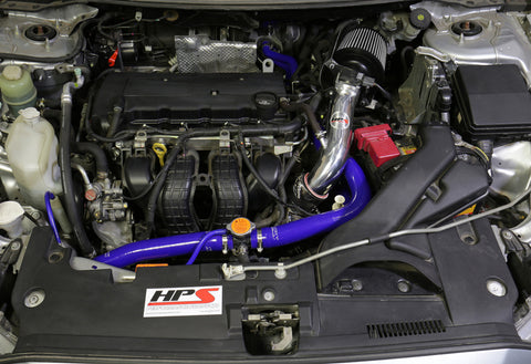 HPS Black Shortram Air Intake Kit Heat Shield Cool Short Ram SRI 827-162WB