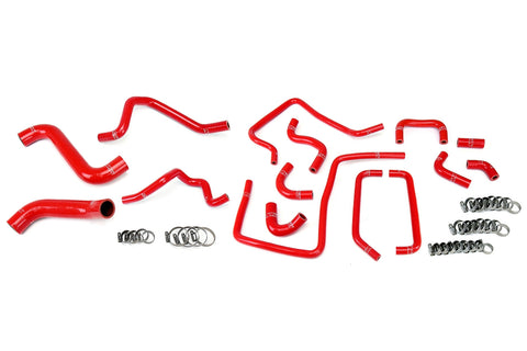 HPS Red Reinforced Silicone Radiator, Heater and Ancillary Hose Kit Coolant for Subaru 2005 Impreza WRX STi 2.5L Turbo