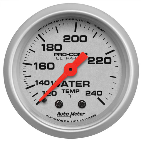 AutoMeter 2-1/16 in. WATER TEMPERATURE, 140-280 Fahrenheit, COBALT
