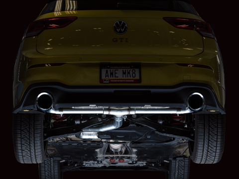 AWE 2022 VW GTI MK8 Track Edition Exhaust - Chrome Silver Tips