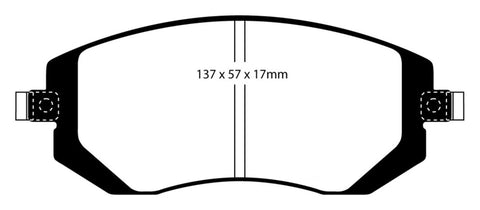 EBC 04-06 Saab 9-2X 2.0 Turbo Yellowstuff Front Brake Pads