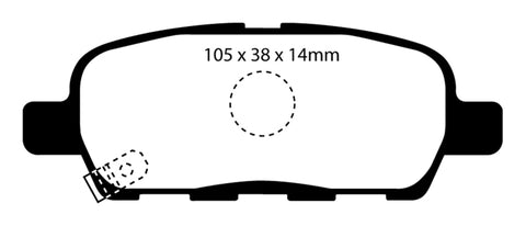 EBC 08-13 Infiniti EX35 3.5 Ultimax2 Rear Brake Pads