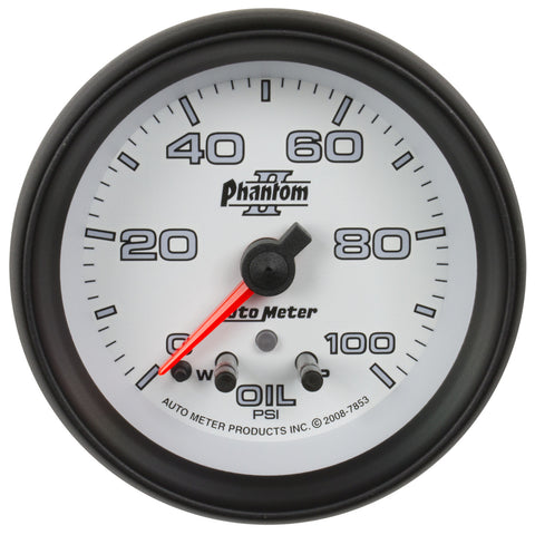 AutoMeter 3-3/8 in. GPS SPEEDOMETER, 0-140 MPH, MARINE WHITE