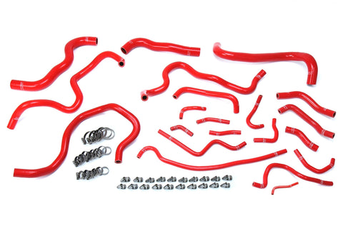HPS Red Reinforced Silicone Radiator Heater Coolant Hose Kit for Honda 17-19 Civic Si 1.5L Turbo