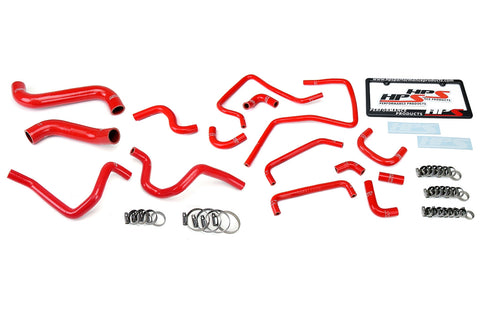 HPS Red Reinforced Silicone Radiator, Heater and Ancillary Hose Kit Coolant for Subaru 2005 Impreza WRX STi 2.5L Turbo