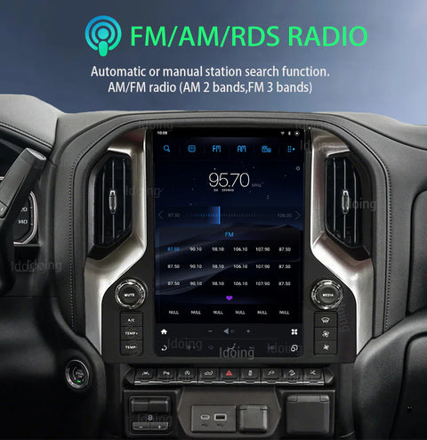 Idoing 12.95inch Android Radio Head Unit For Chevrolet Silverado GMC Sierra 2019-2023