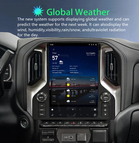 Idoing 12.95inch Android Radio Head Unit For Chevrolet Silverado GMC Sierra 2019-2023