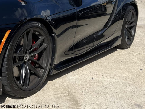 2019+ Toyota Supra (A90) Carbon Fiber Side Skirt Extensions (Pair)