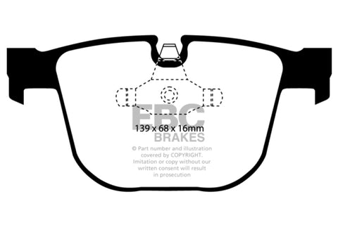EBC 08-10 BMW M3 4.0 (E90) Redstuff Rear Brake Pads