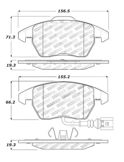 StopTech Performance 06-10 Audi A3 / 08-10 Audi TT / 06-09 VW GTI / 05-10 Jetta Front Brake Pads