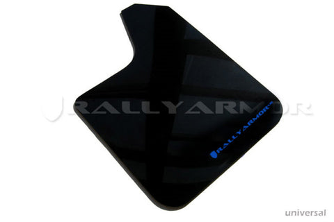 Rally Armor Universal Fit (No Hardware) Black UR Mud Flap w/ Blue Logo