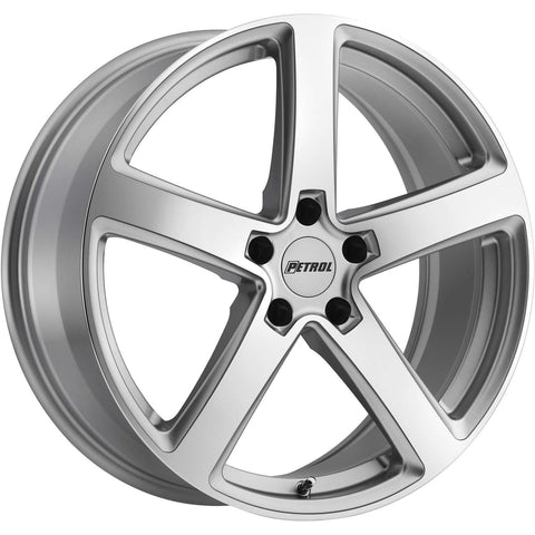Petrol P2A Cast Alloy wheel - Silver with Machined Spoke Faces & Outer Lip