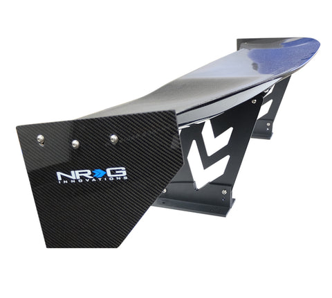 NRG Carbon Fiber Spoiler - Universal (59in.) NRG Logo Large End Plates