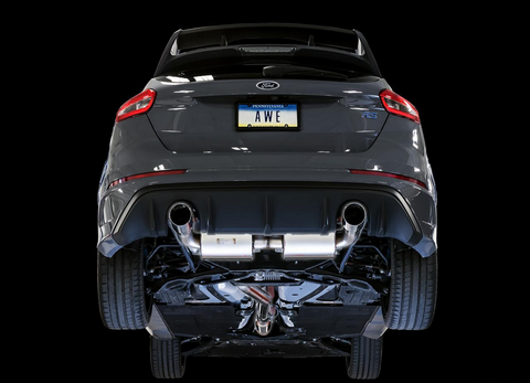 AWE Tuning Touring Edition Cat-back Exhaust Resonated Chrome Silver Tips Ford Focus RS 2.3T 2016-2018