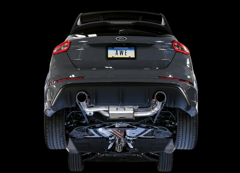 AWE Tuning SwitchPath Cat-back Exhaust With Remote Chrome Silver Tips Ford Focus RS 2.3T 2016-2018