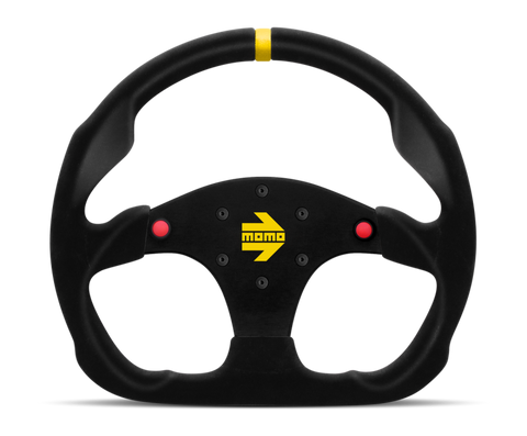 Momo MOD30 Buttons Steering Wheel 320 mm -  Black Suede/Black Spokes/1 Stripe