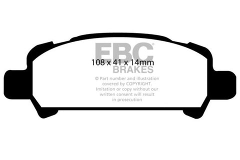 EBC 01-02 Subaru Impreza 2.0 Turbo WRX Bluestuff Rear Brake Pads