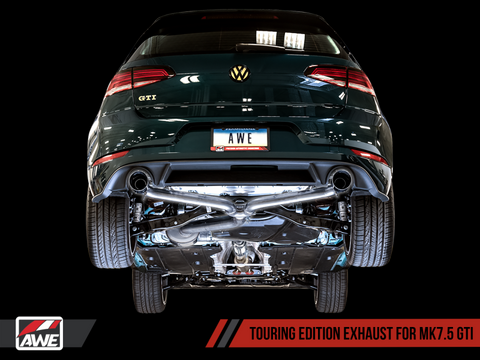 AWE Tuning Volkswagen GTI MK7.5 2.0T Touring Edition Exhaust w/Chrome Silver Tips 102mm