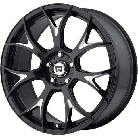 Motegi MR126 Rotary Forged wheel - Gloss Black with Milled Spoke Accents