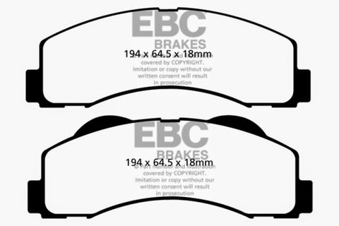EBC 15+ Ford Expedition 3.5 Twin Turbo 2WD Extra Duty Front Brake Pads