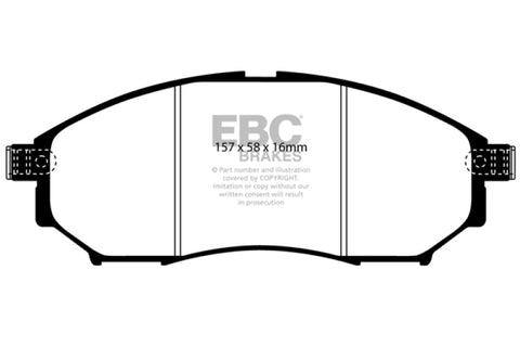 EBC 08-13 Infiniti EX35 3.5 Redstuff Front Brake Pads