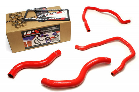 HPS Red Reinforced Silicone Radiator   Heater Hose Kit for Honda 13-17 Accord 2.4L LHD