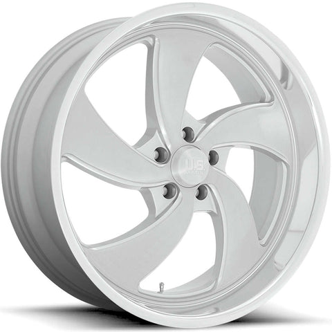 US Mags Desperado 5 U134 Cast Alloy wheel - Brushed Silver with Milled Spoke Accents & Diamond Cut Lip