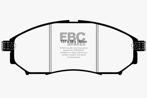 EBC 08-13 Infiniti EX35 3.5 Redstuff Front Brake Pads