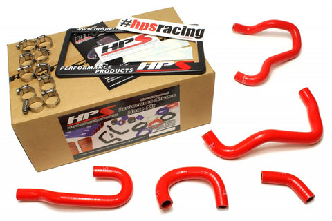 HPS Red Reinforced Silicone Heater Hose Kit for Honda 06-09 S2000