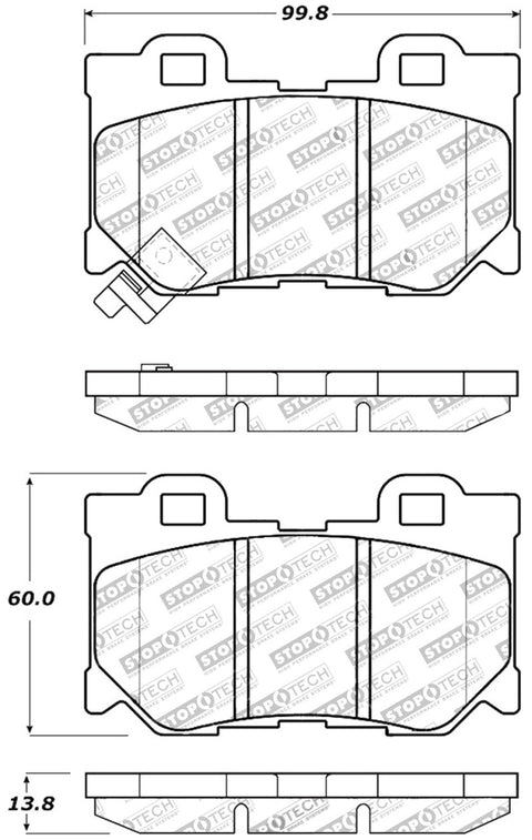 StopTech Performance 08-09 Infiniti FX50/G37 Rear Brake Pads