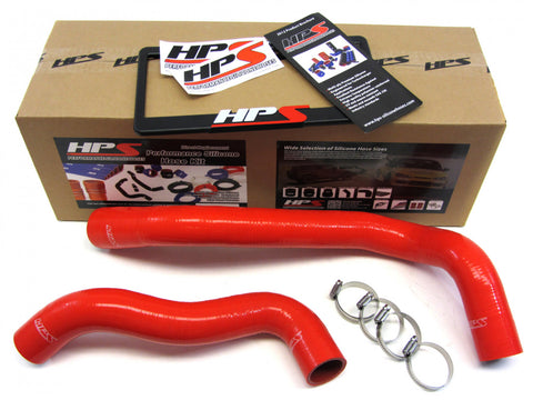 HPS Red Reinforced Silicone Radiator Hose Kit Coolant for Ford 99-01 F550 Superduty w/ 7.3L Diesel Single Alternator