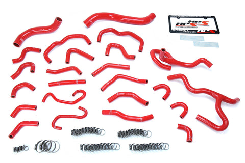 HPS Red Reinforced Silicone Radiator   Heater Hose Kit Coolant for Toyota 08-16 Land Cruiser 5.7L V8