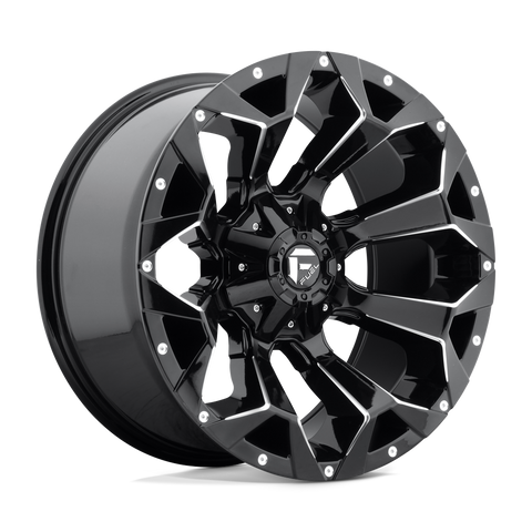 D576 Assault Cast Aluminum Wheel in Gloss Black Milled Finish from Fuel Wheels - View 1