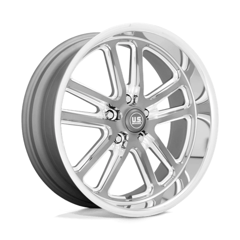 U130 Bullet Cast Aluminum Wheel in Textured Gunmetal with Milled Edges Finish from US Mags Wheels - View 2