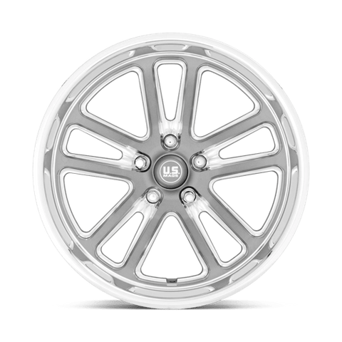 U130 Bullet Cast Aluminum Wheel in Textured Gunmetal with Milled Edges Finish from US Mags Wheels - View 4